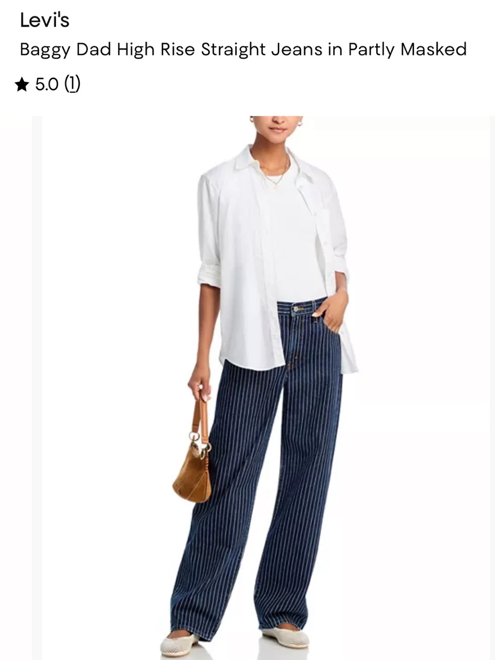 NTW - Levi's Baggy Dad pinstriped size 24x32